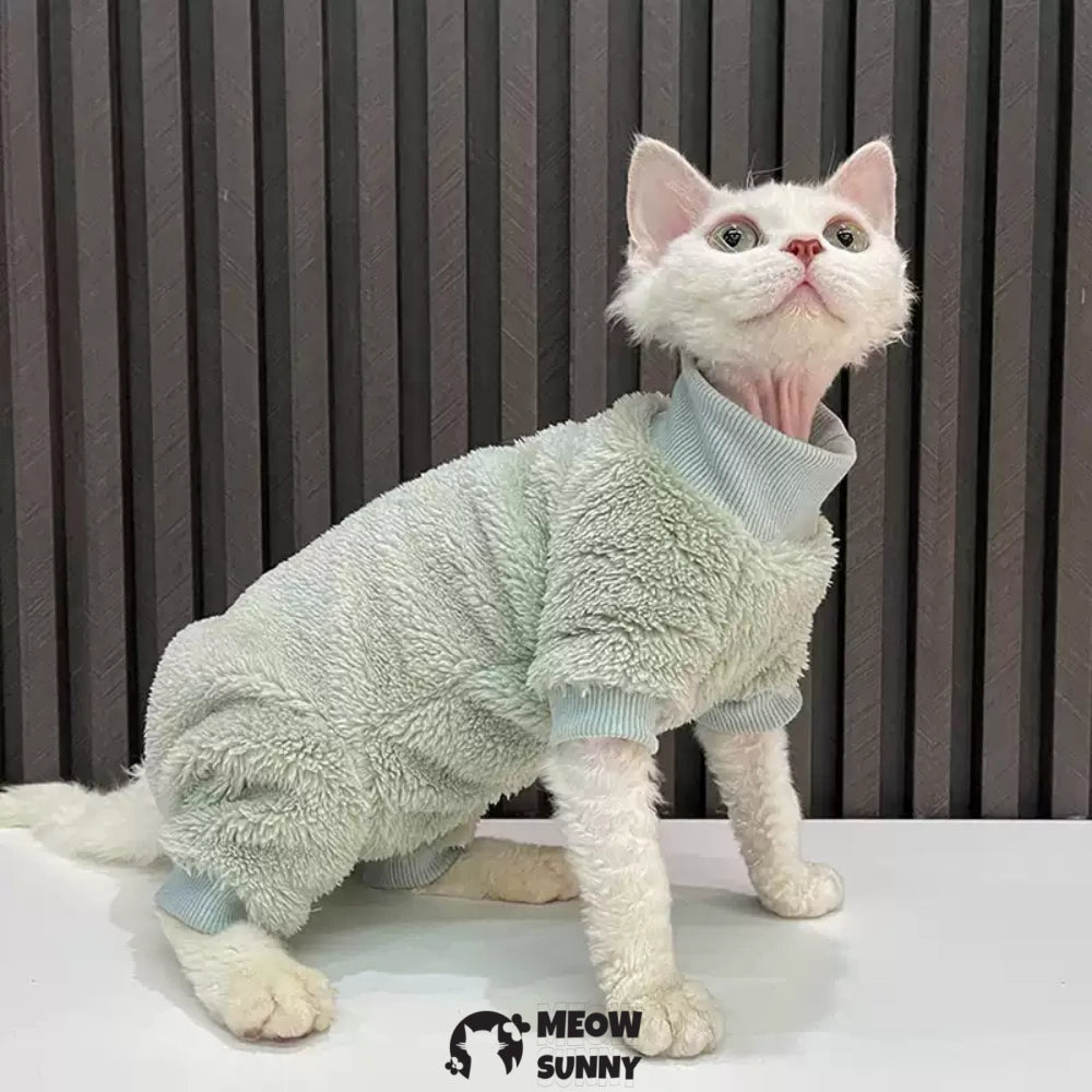 Sphynx Hairless Cats Clothes, Breathable Warm Cats T-Shirt for Winter