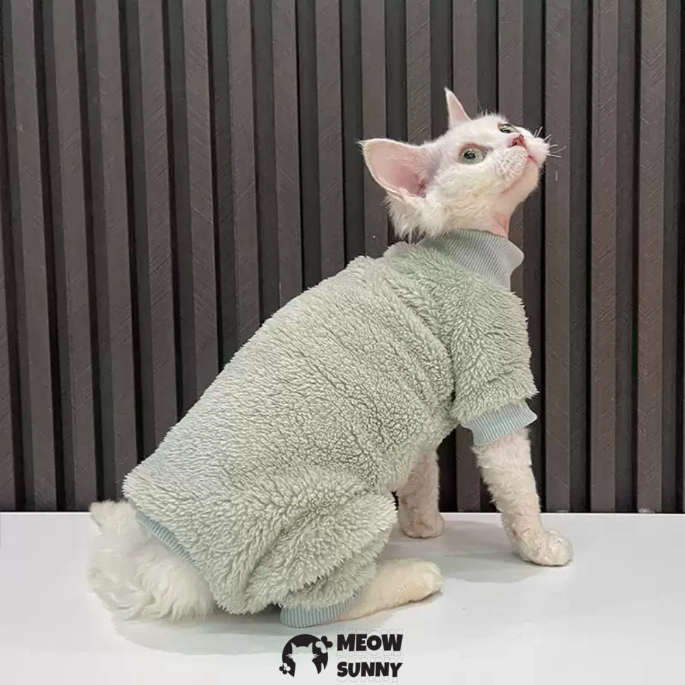 Sphynx Hairless Cats Clothes, Breathable Warm Cats T-Shirt for Winter