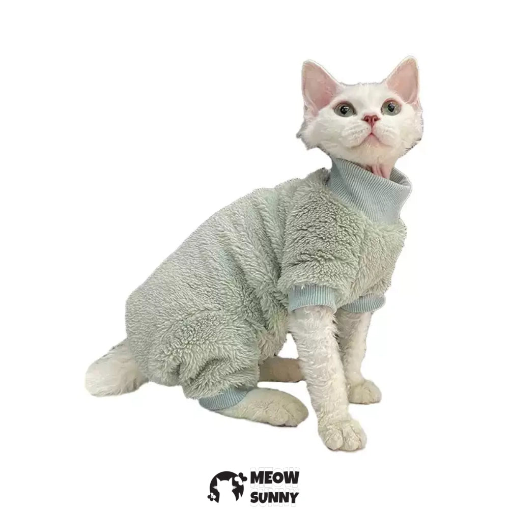 Sphynx Hairless Cats Clothes, Breathable Warm Cats T-Shirt for Winter