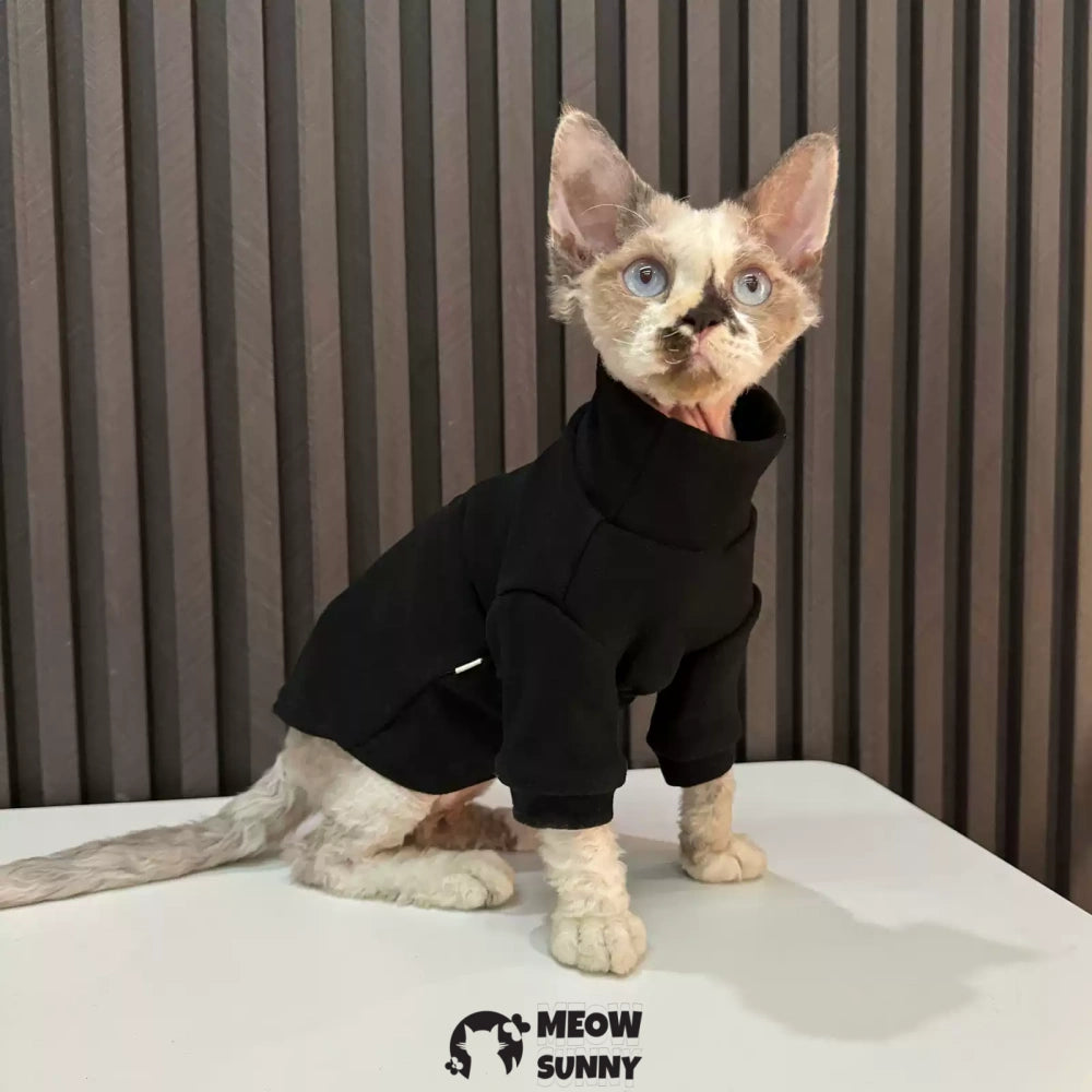 Sphynx Sleeveless Bodysuit Elastic Hairless Cat Black Clothes