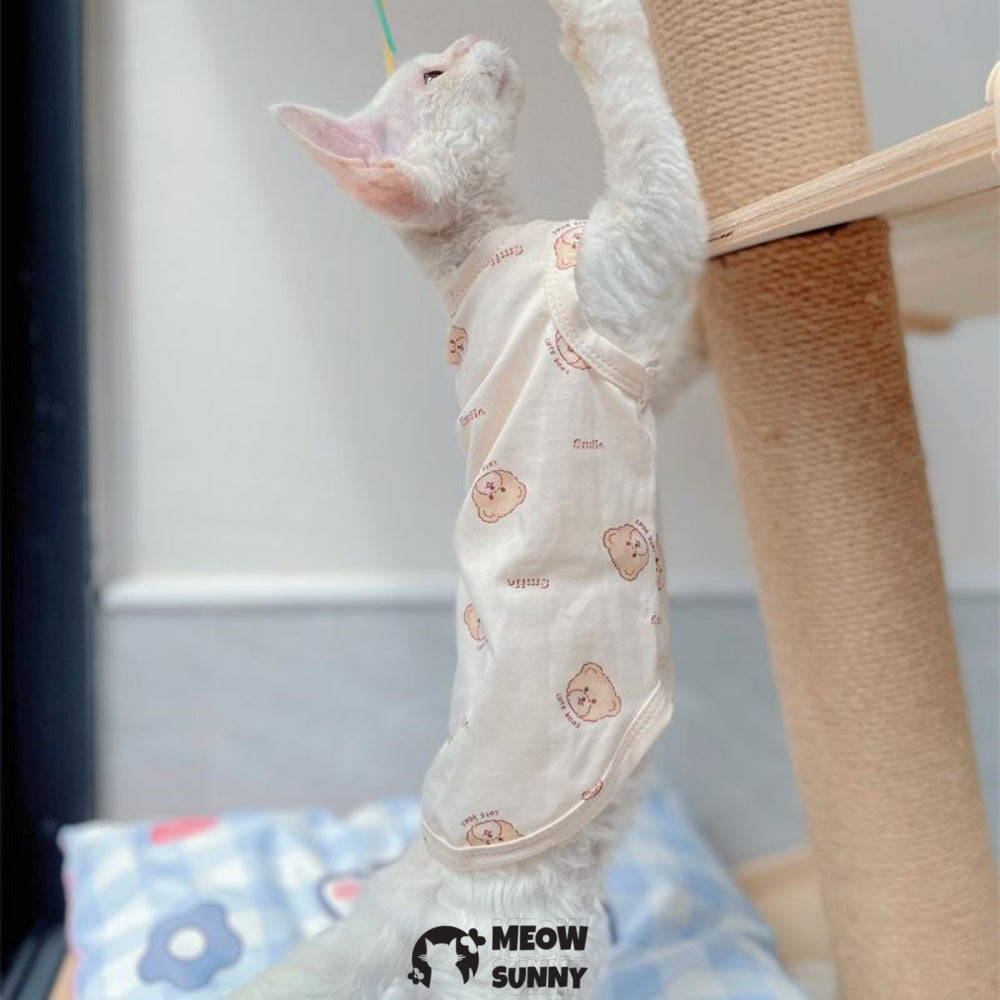 Sphynx Sleeveless Bodysuit Elastic Hairless Cat Clothes