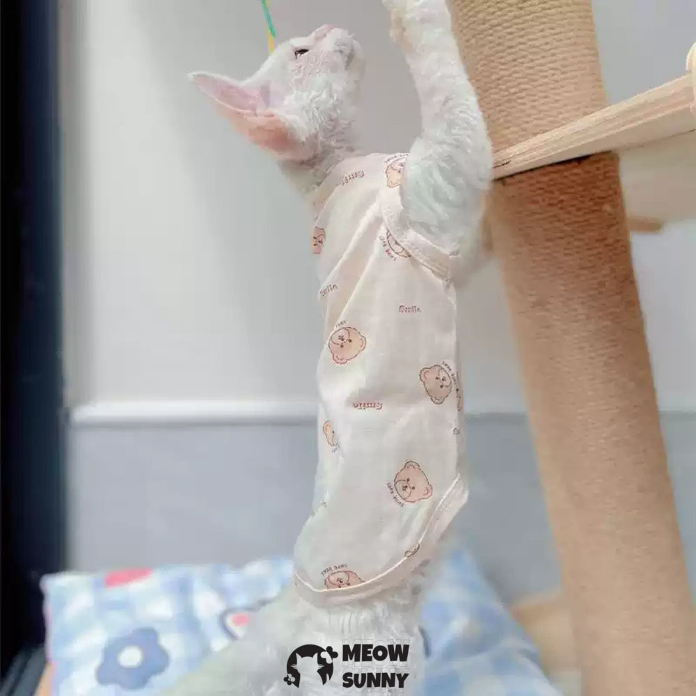 Sphynx Sleeveless Bodysuit Elastic Hairless Cat Clothes