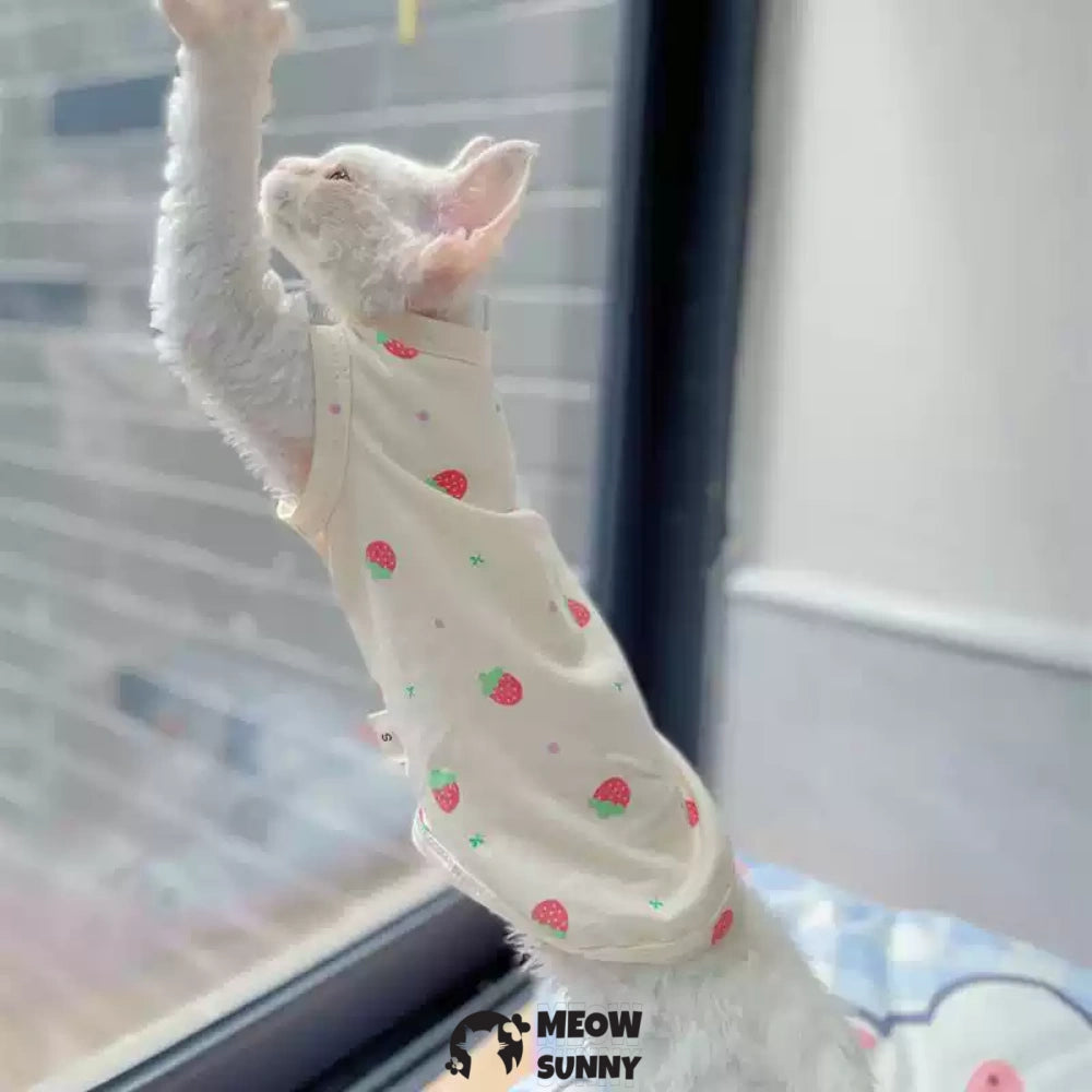 Sphynx Sleeveless Bodysuit Elastic Hairless Cat Clothes