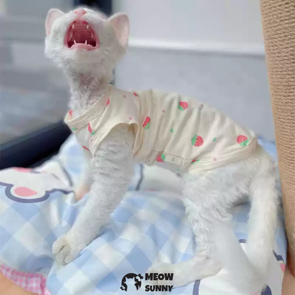 Sphynx Sleeveless Bodysuit Elastic Hairless Cat Clothes