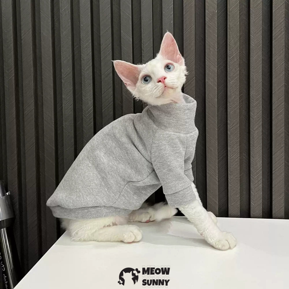 Sphynx Sleeveless Bodysuit Elastic Hairless Cat Grey Clothes