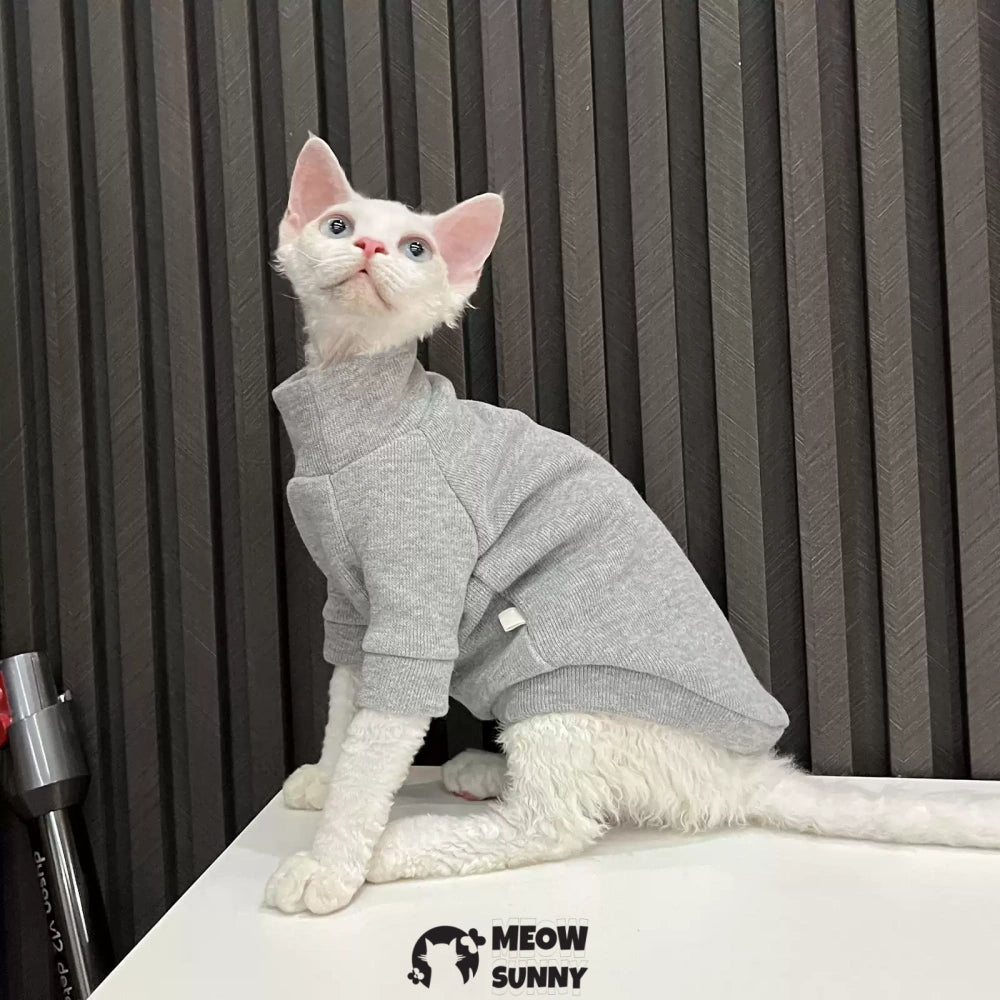 Sphynx Sleeveless Bodysuit Elastic Hairless Cat Grey Clothes