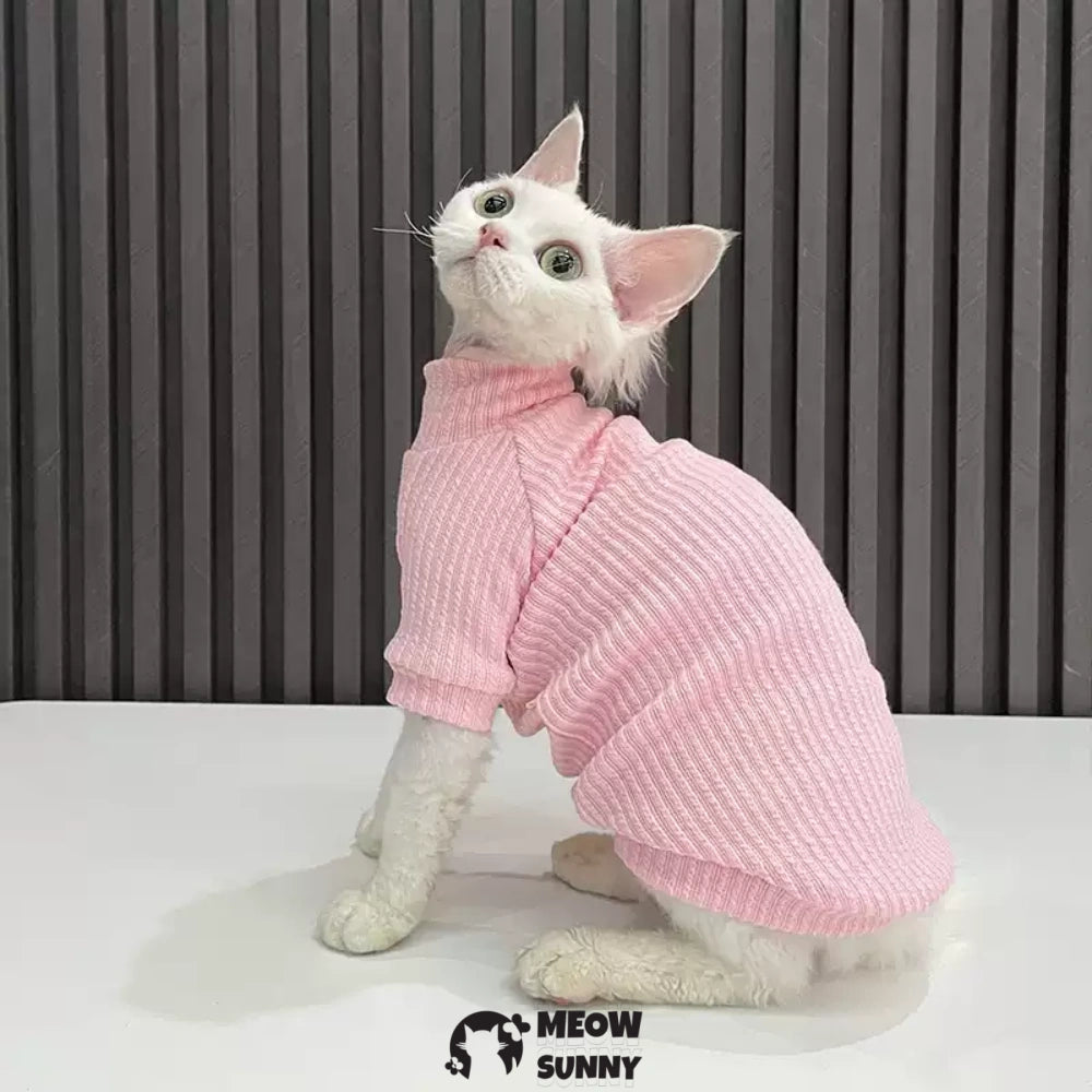 Sphynx Sleeveless Bodysuit Elastic Hairless Cat Pink Clothes