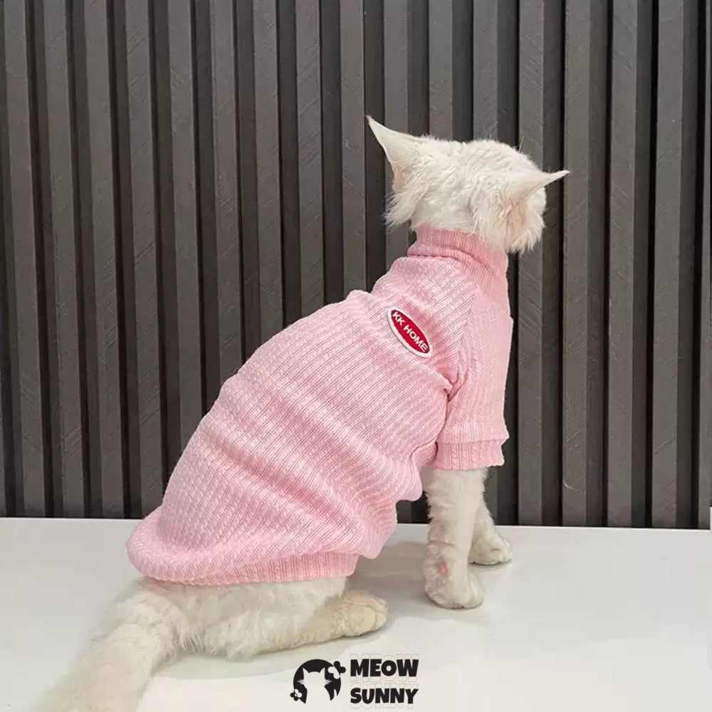 Sphynx Sleeveless Bodysuit Elastic Hairless Cat Pink Clothes