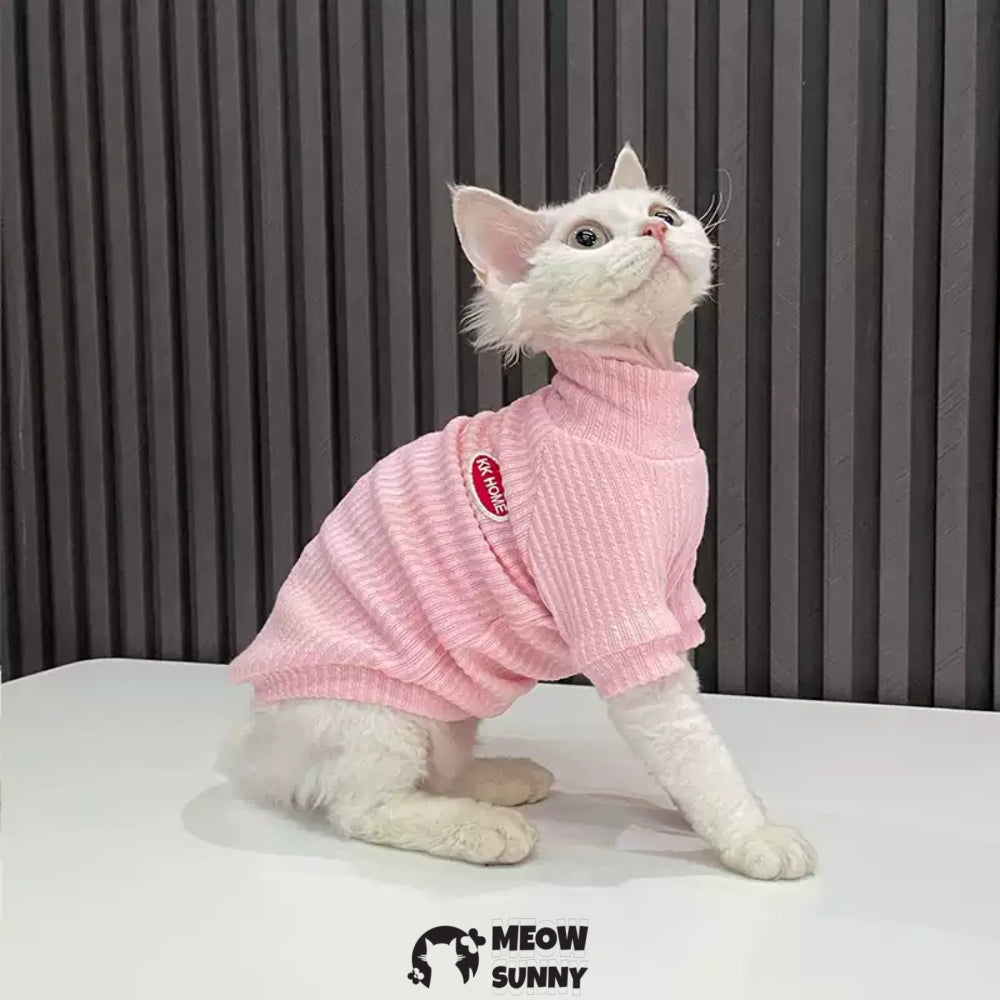Sphynx Sleeveless Bodysuit Elastic Hairless Cat Pink Clothes