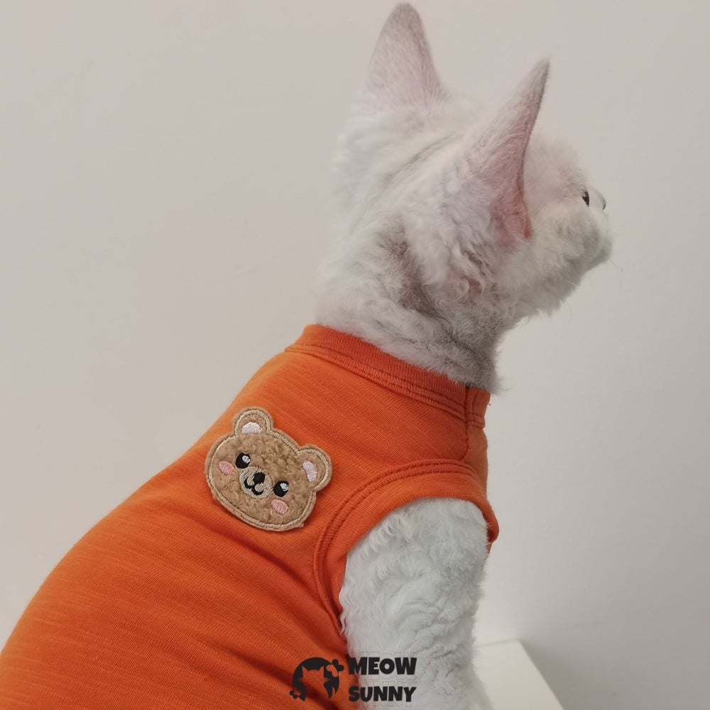 Sphynx Sleeveless Bodysuit Elastic Hairless Cat colorful Clothes