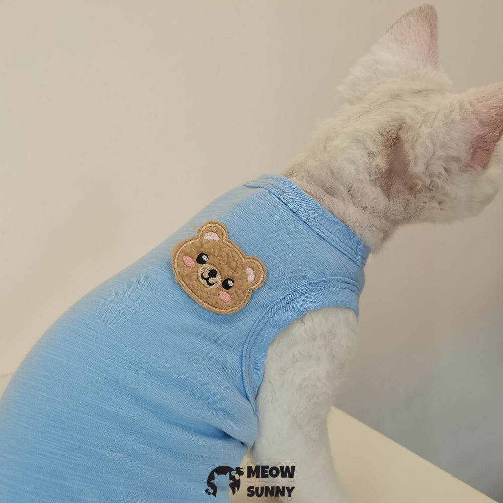 Sphynx Sleeveless Bodysuit Elastic Hairless Cat colorful Clothes
