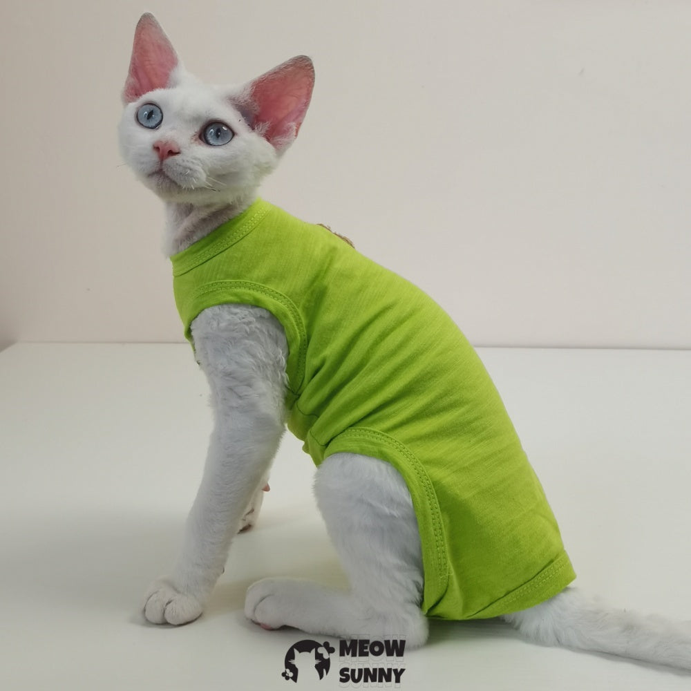 Sphynx Sleeveless Bodysuit Elastic Hairless Cat colorful Clothes