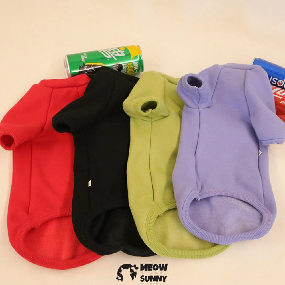 Sphynx hairless cat clothes cartoon sticker plus velvet warm sweatshirt