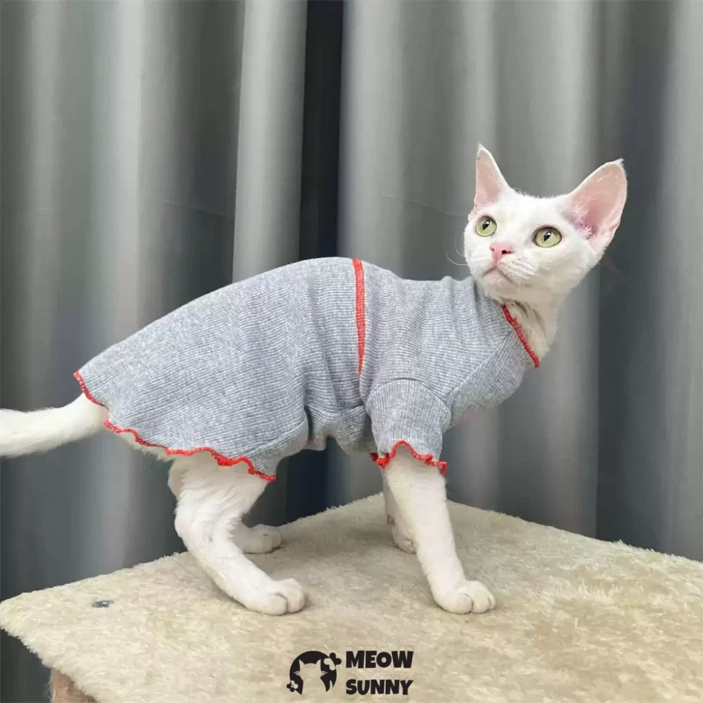 Sphynx hairless cat clothes high elastic cotton stretch bottoming shirt