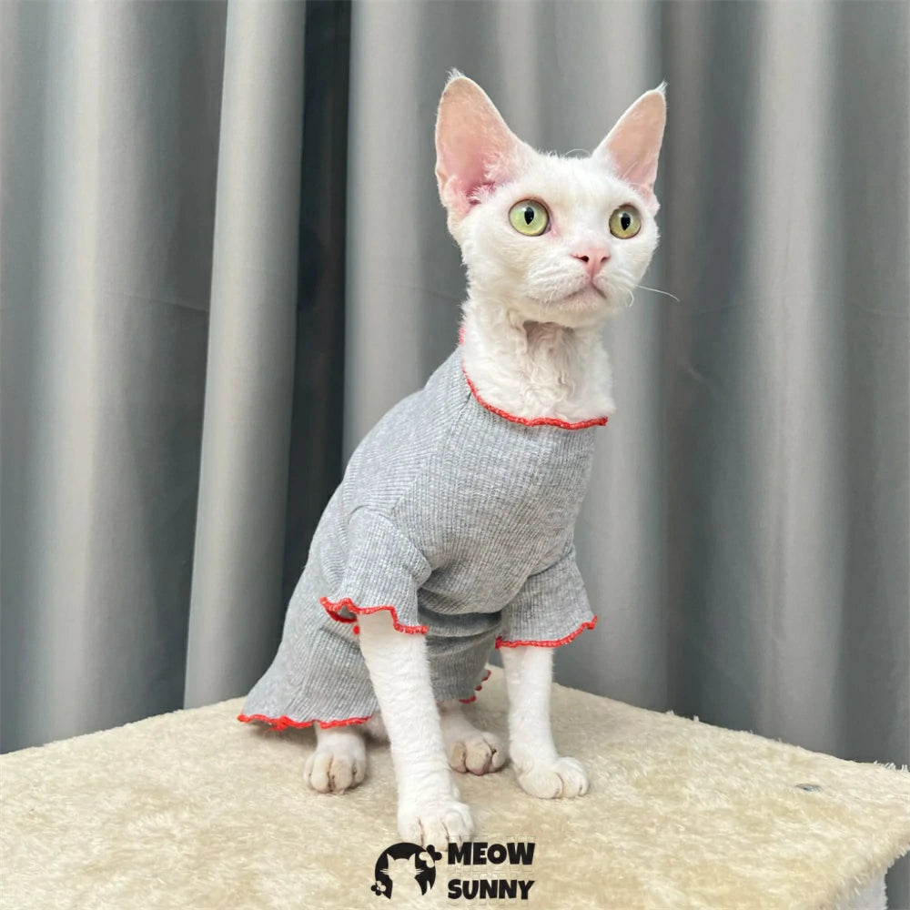 Sphynx hairless cat clothes high elastic cotton stretch bottoming shirt