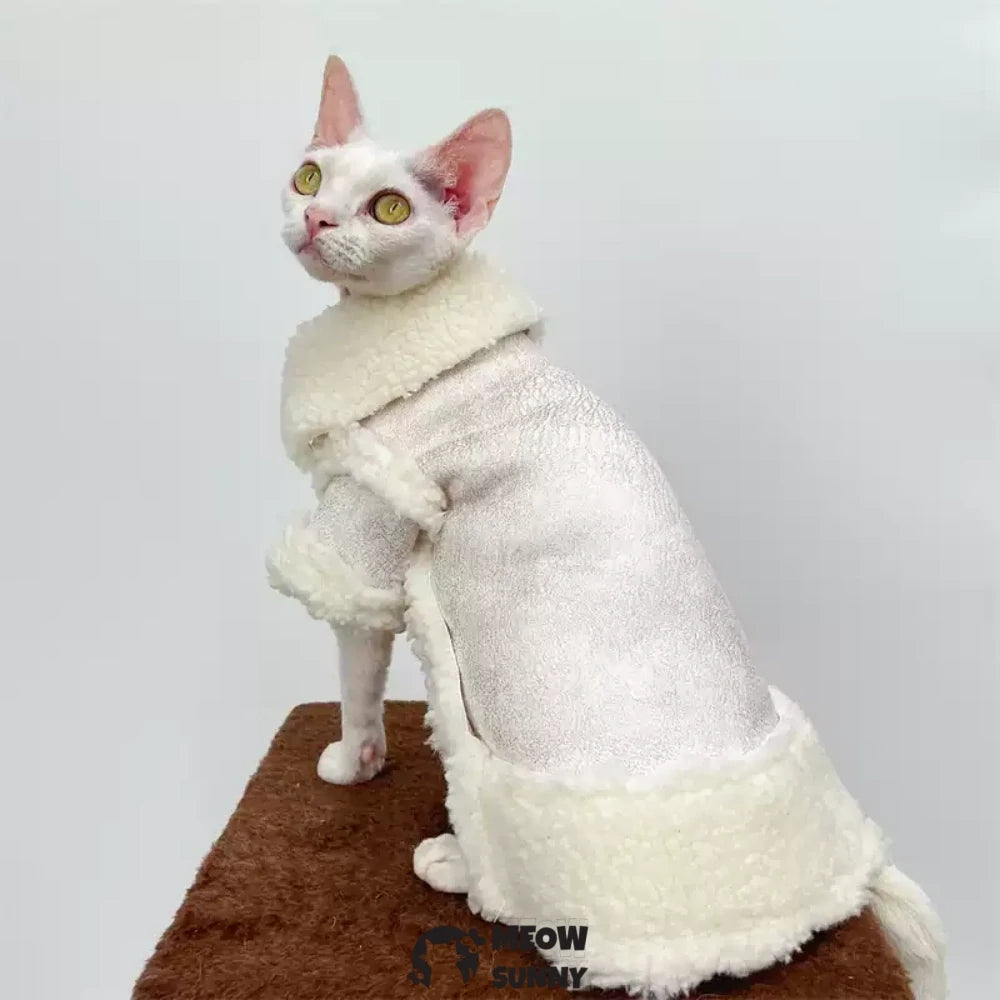 Sphynx hairless cat clothes thickened lambskin coat