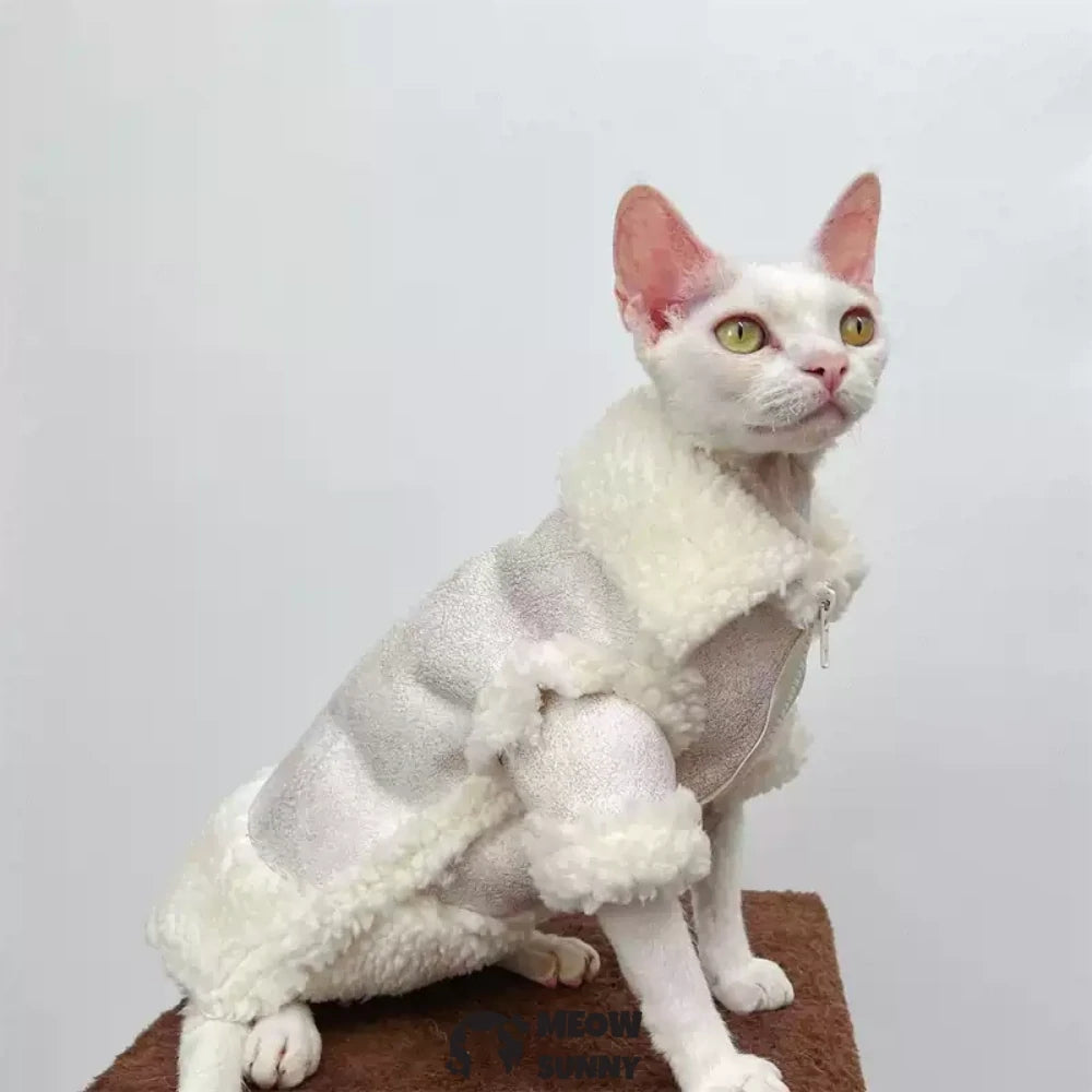 Sphynx hairless cat clothes thickened lambskin coat