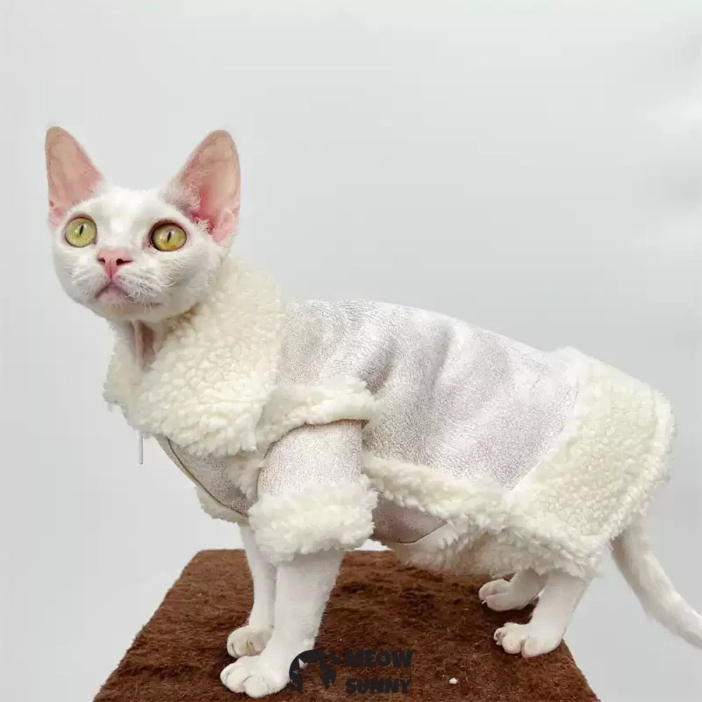 Sphynx hairless cat clothes thickened lambskin coat