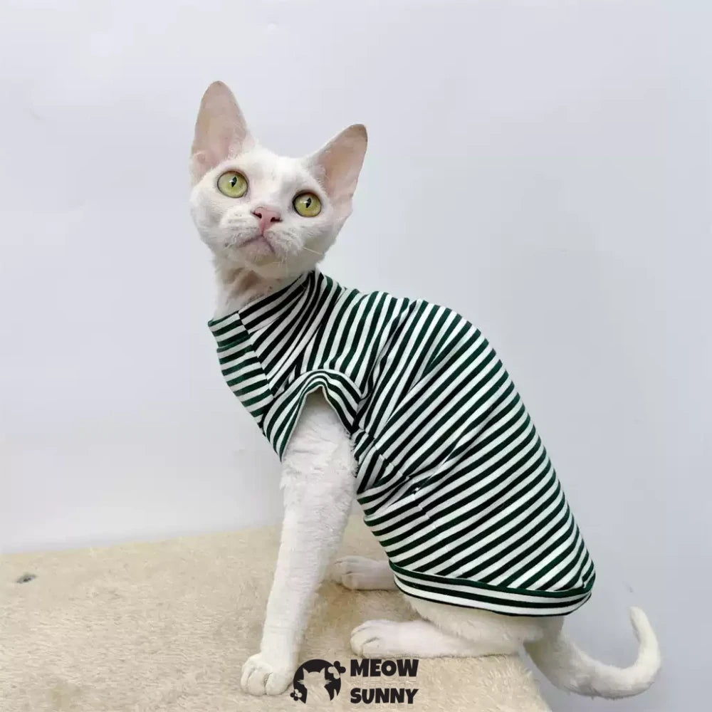 Sphynx hairless cat clothing stretch cotton vest