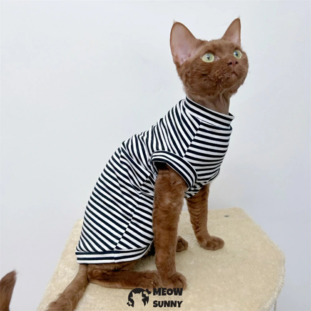 Sphynx hairless cat clothing stretch cotton vest