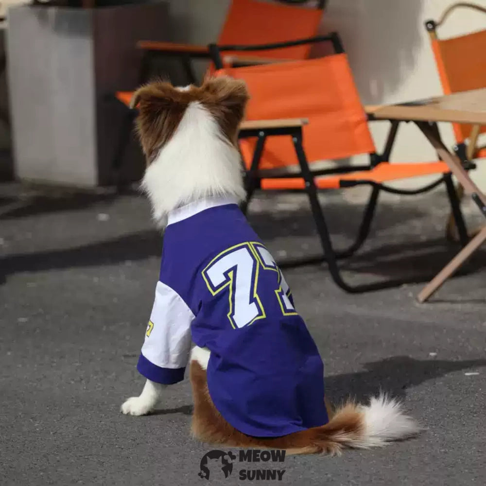 Stylish Blue Color Block Dog Shirt: Premium Polycotton Blend