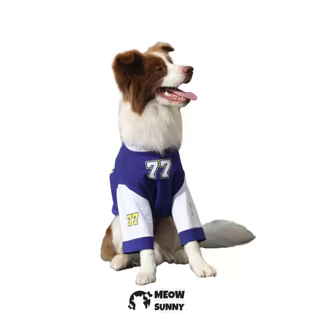 Stylish Blue Color Block Dog Shirt: Premium Polycotton Blend