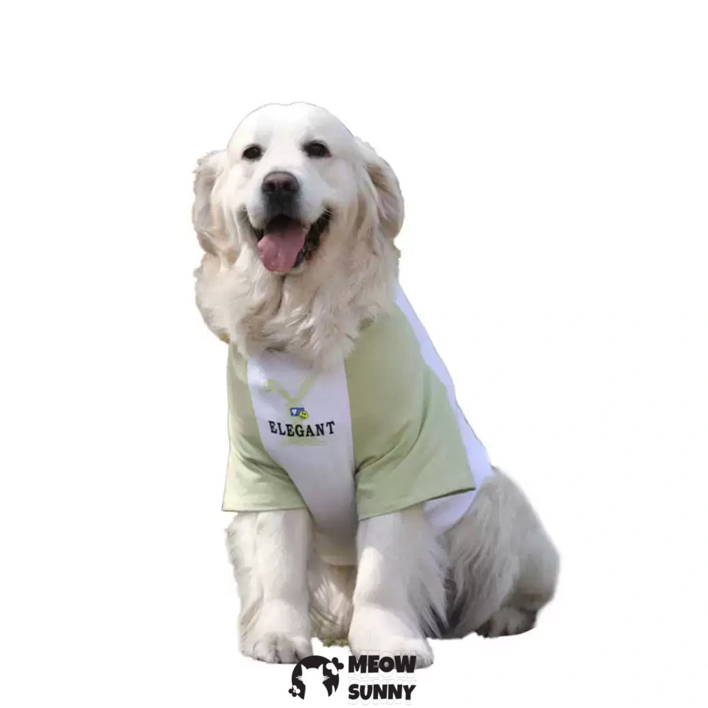 Stylish Green Color Block Dog Shirt Premium Polycotton Blend