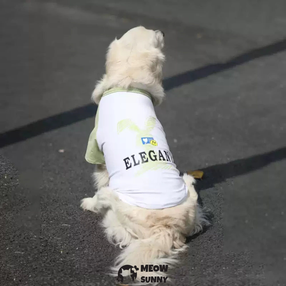 Stylish Green Color Block Dog Shirt Premium Polycotton Blend