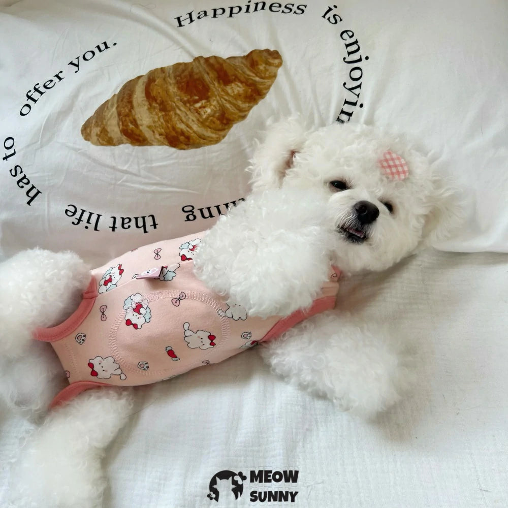Summer Dog Pajamas, Soft Breathable Dog Jumpsuit