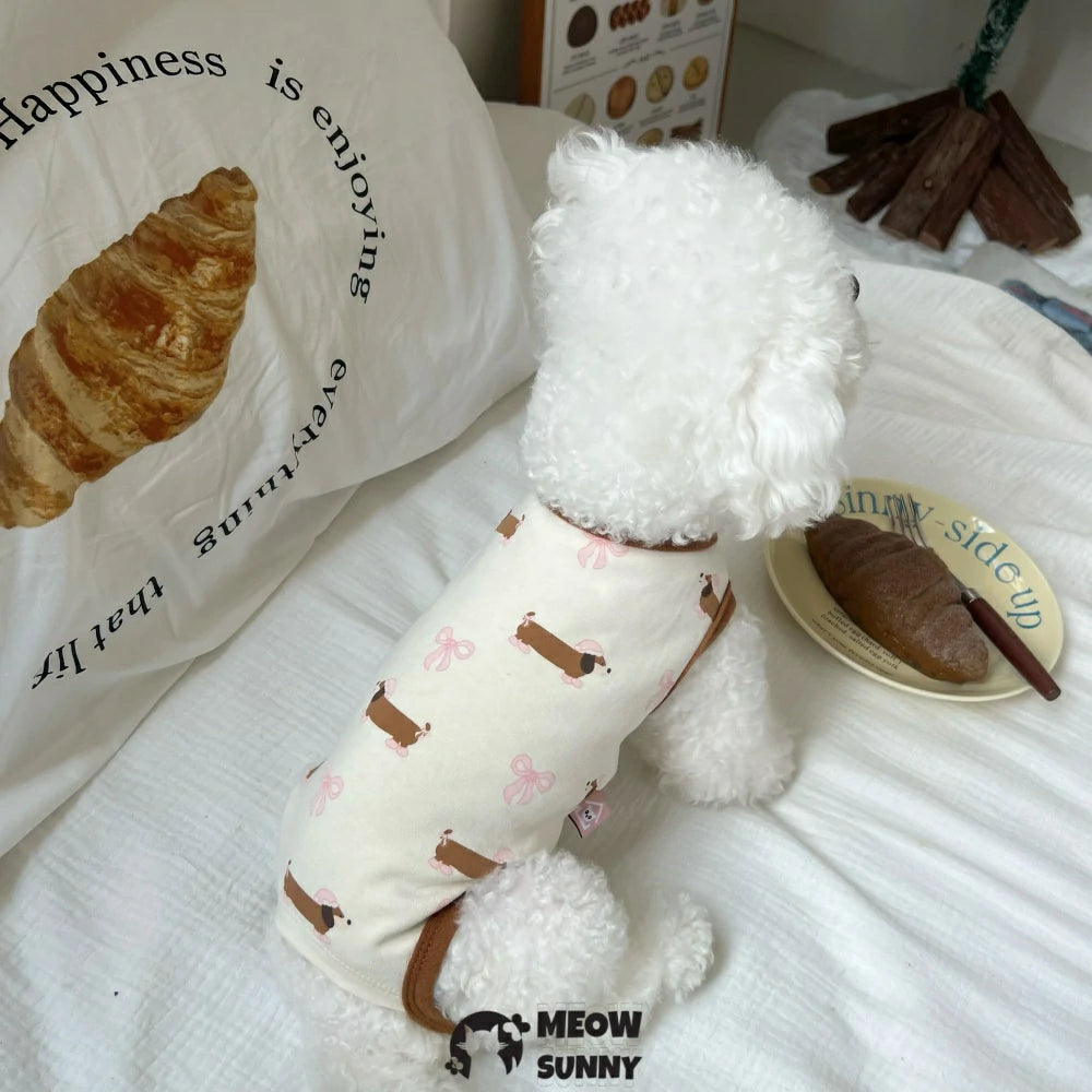 Summer Dog Pajamas, Soft Breathable Dog Jumpsuit