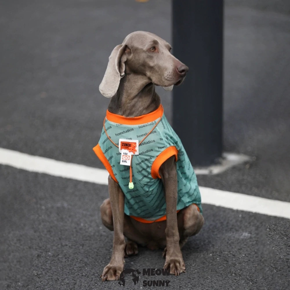 Summer Mesh Dog Vest Lightweight Shirt for Large Dogs
