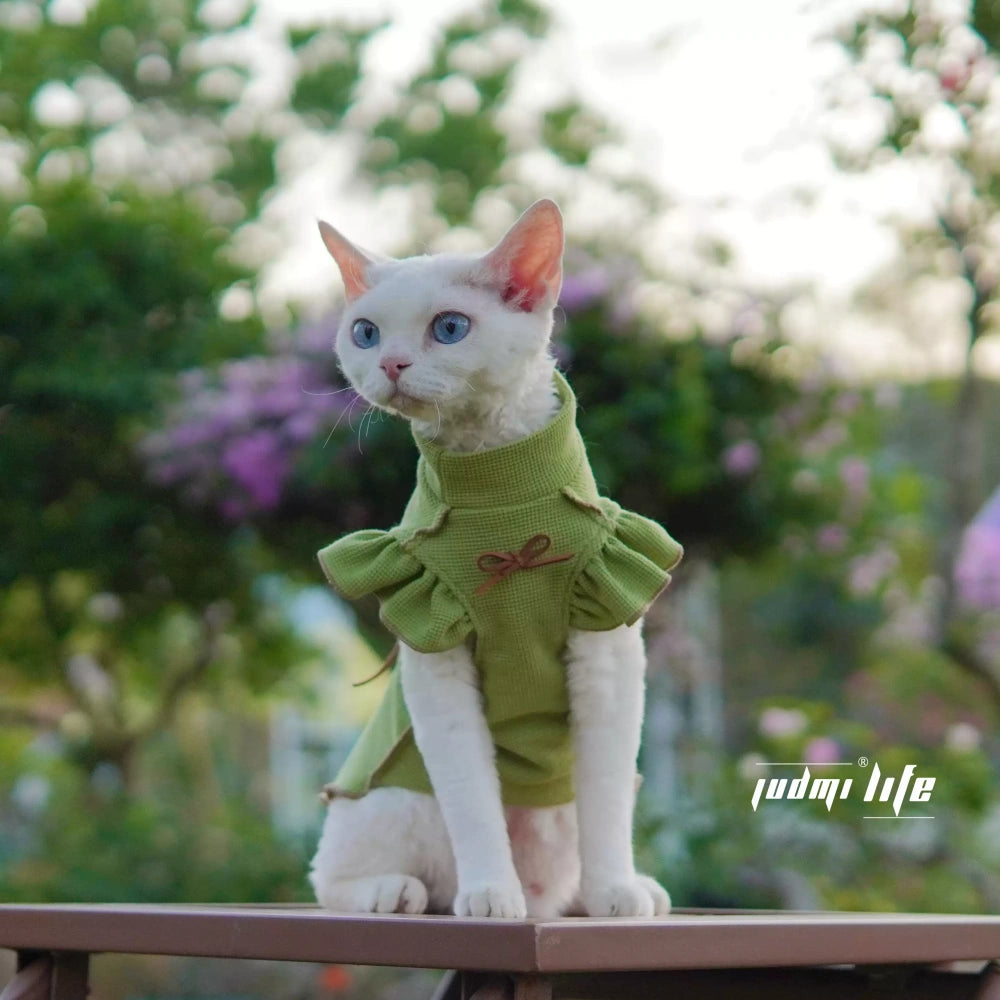 Summer Pajamas Stretchy Cotton Shirts for Hairless Cats,Easy On/Off