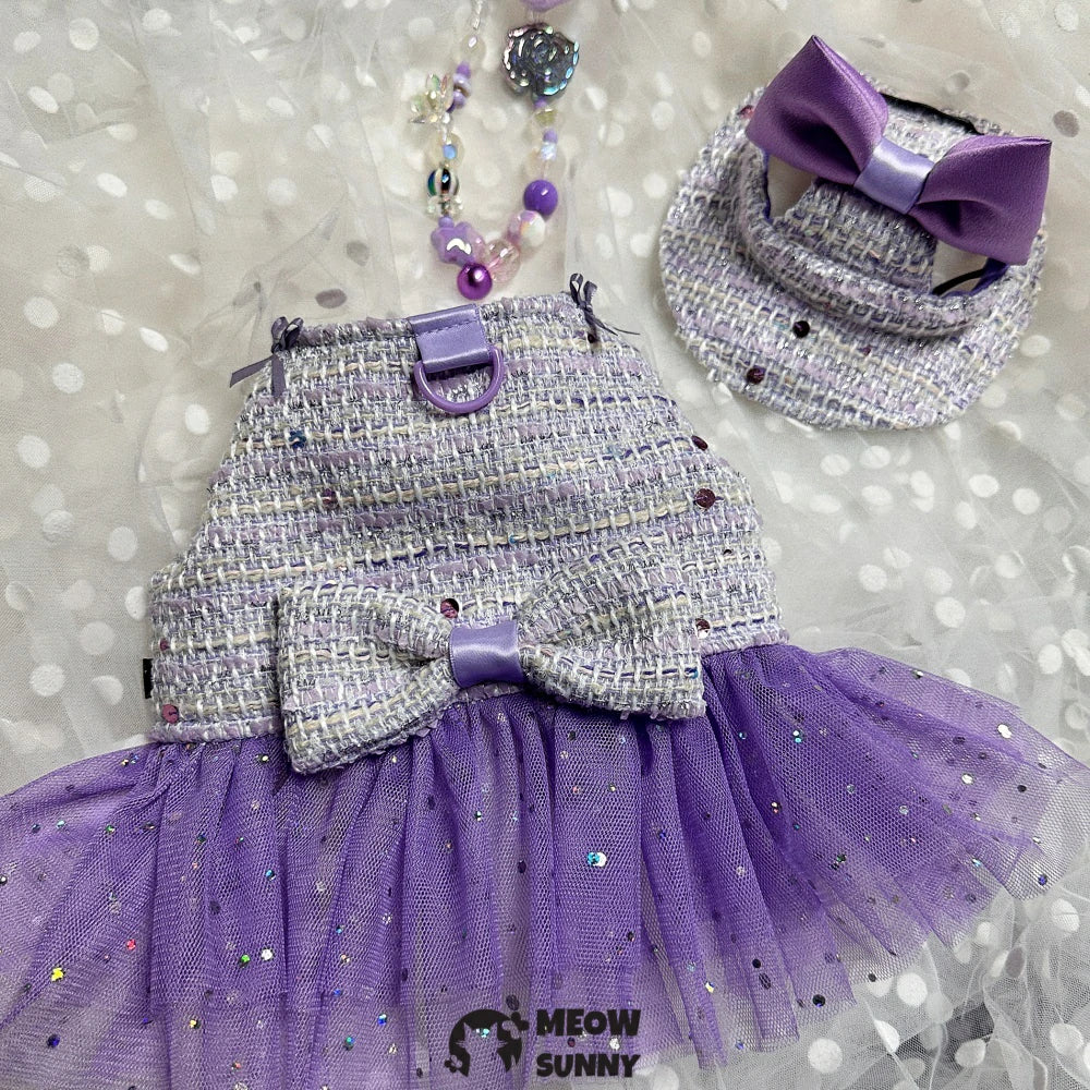 Summer Romance Wisteria Hairless Cat Soft Traction Chest Harness