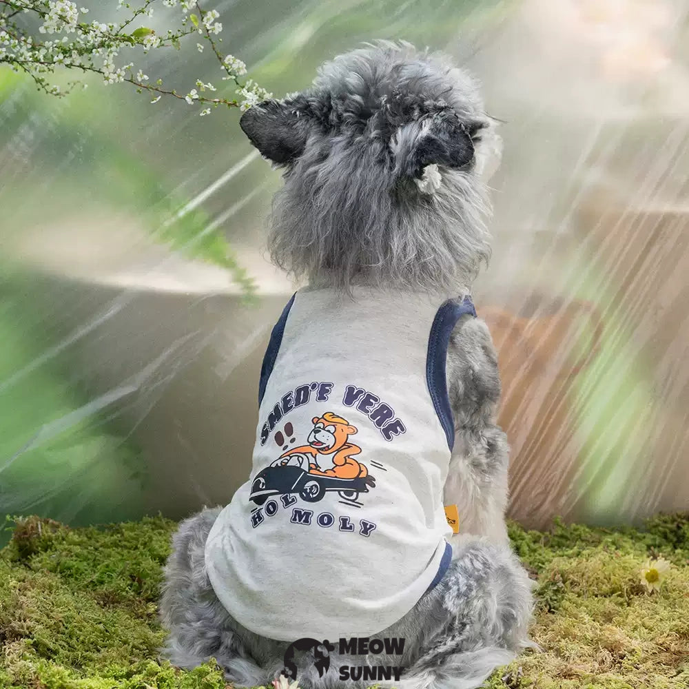 Summer Thin Breathable Cartoon Pattern Puppy Retro Vest