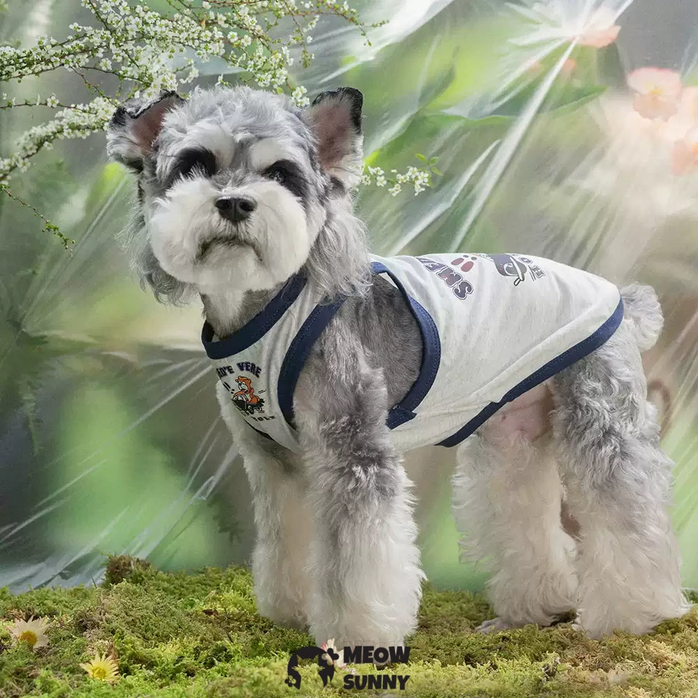 Summer Thin Breathable Cartoon Pattern Puppy Retro Vest