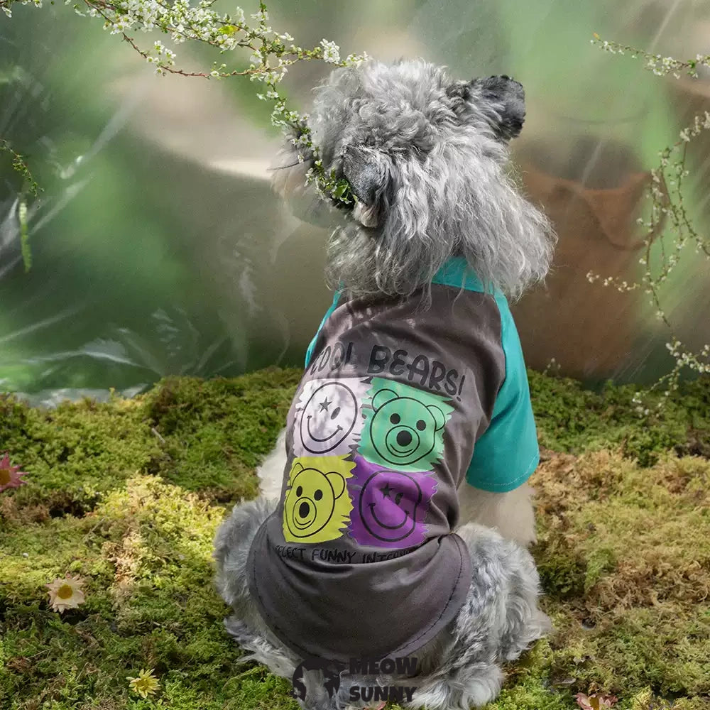 Summer Thin Dog T-shirt with Personalized Trendy Pattern