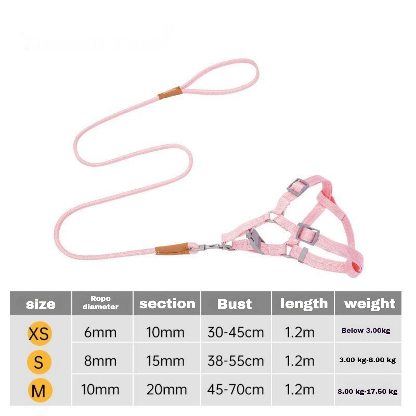 Rope Slip Training Dog Leash, 4-ft long, 1/2-in wide