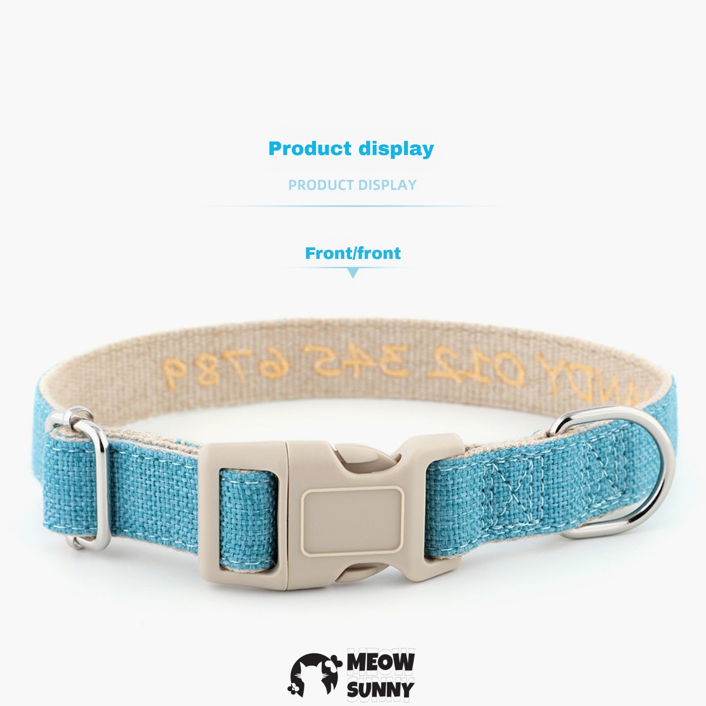 Embroidery Customizable Name Pet Cat Dog Collar