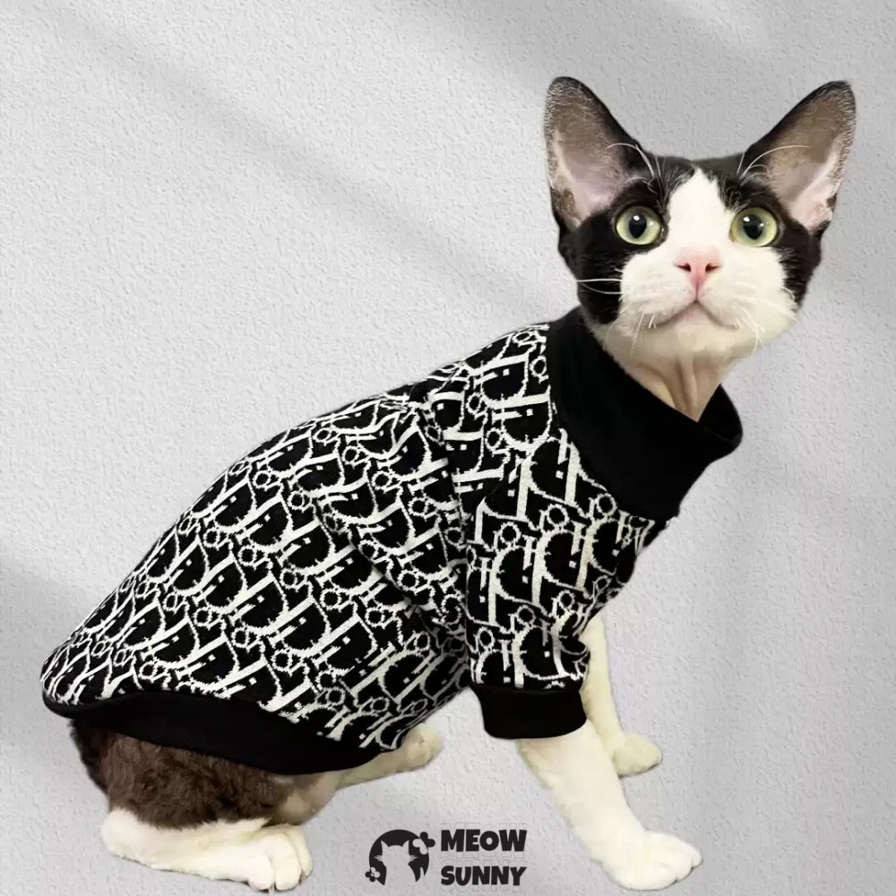 Thickened winter hairless cat pet clothes for warmth and belly protection
