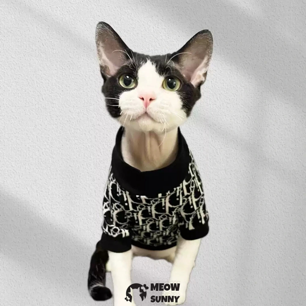 Thickened winter hairless cat pet clothes for warmth and belly protection