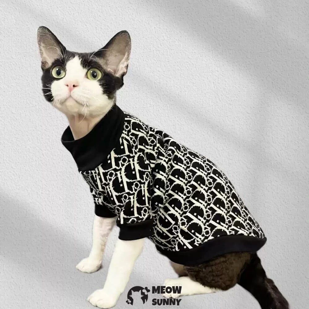 Thickened winter hairless cat pet clothes for warmth and belly protection