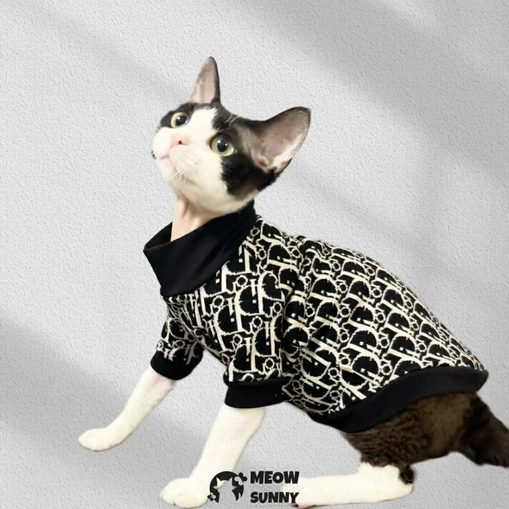 Thickened winter hairless cat pet clothes for warmth and belly protection