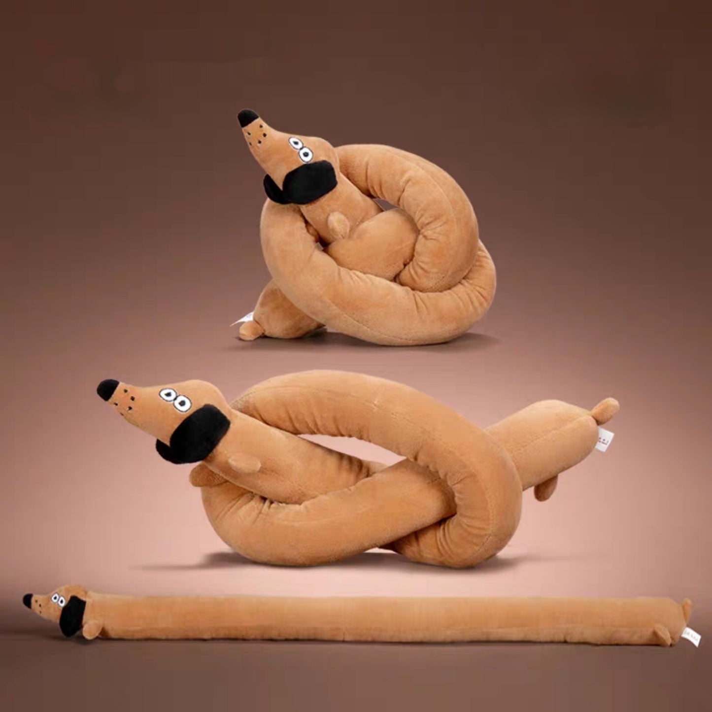Skinny Dachshund Tough Squeaky Dog Chew Toy, Large