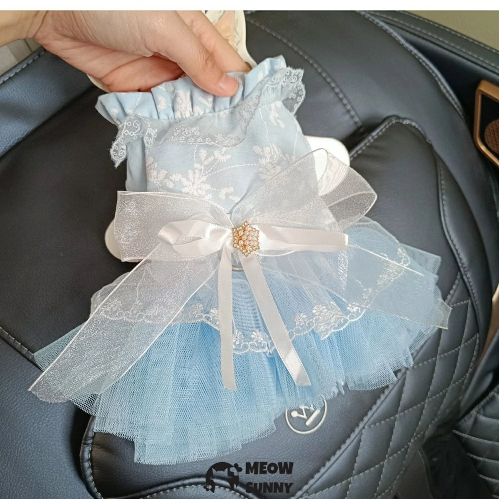 Waltz dress pet clothes princess dress dog skirt teddy wedding dress