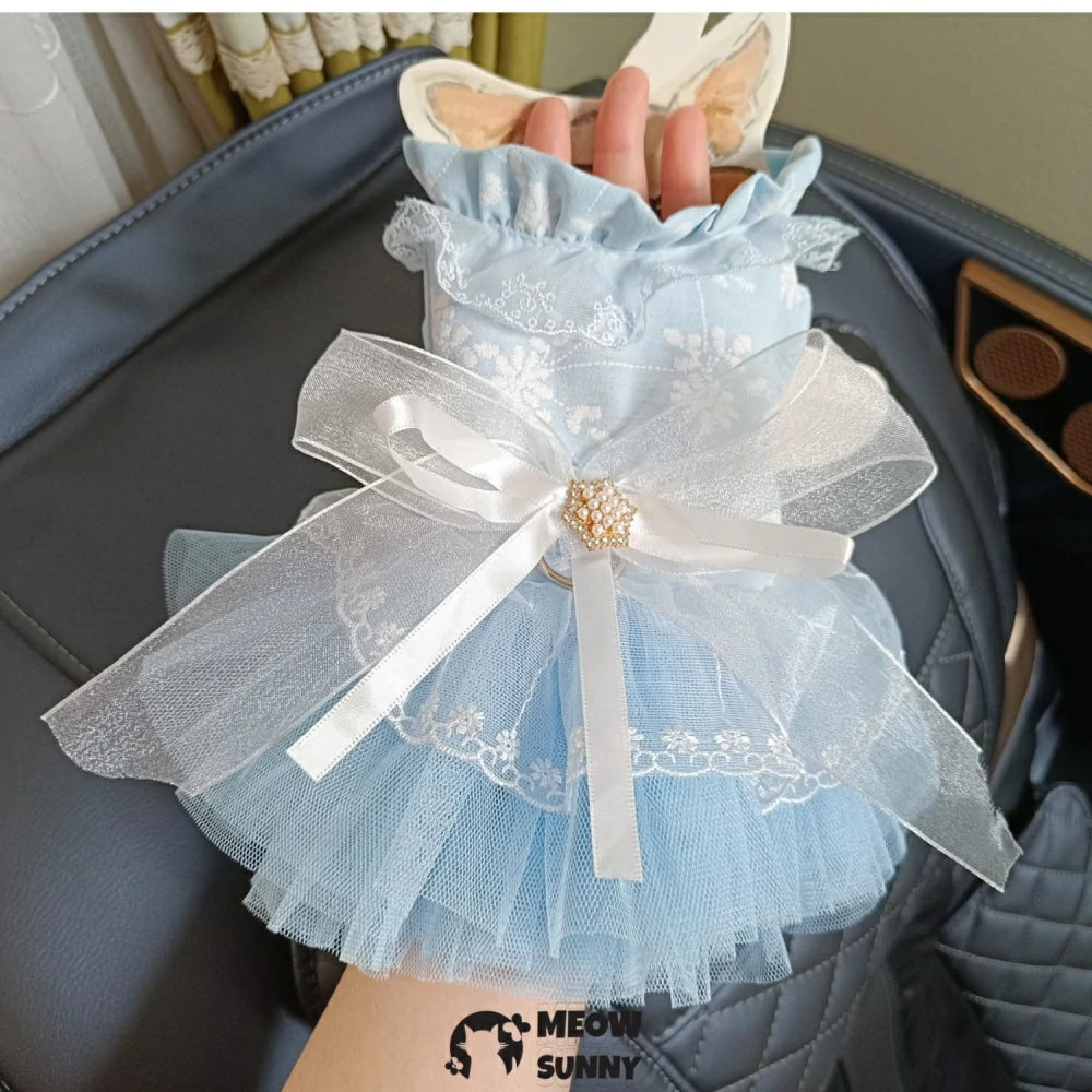 Waltz dress pet clothes princess dress dog skirt teddy wedding dress