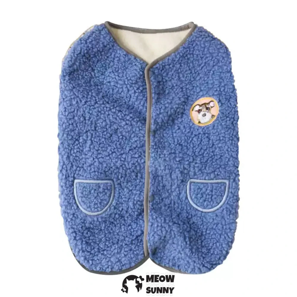 Warm winter dog clothes flocking vest