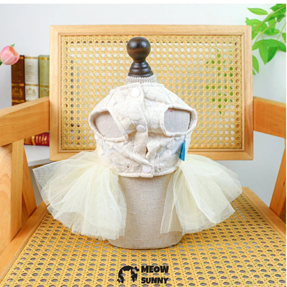 Wedding dress pet clothes dog skirt summer princess dress