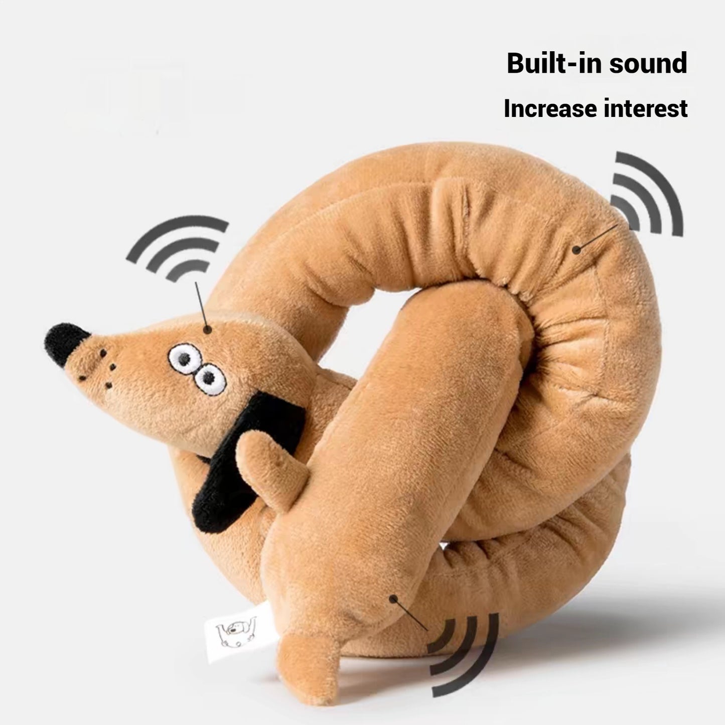 Skinny Dachshund Tough Squeaky Dog Chew Toy, Large