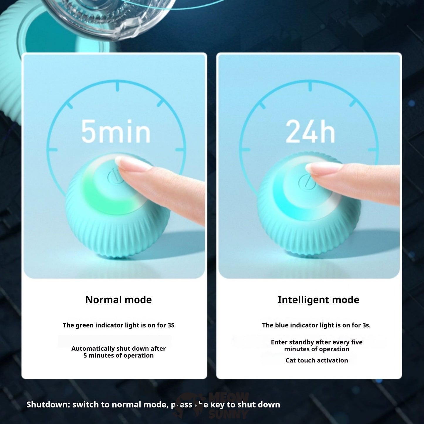 Rotating Smart Ball Cat&Dog Toy