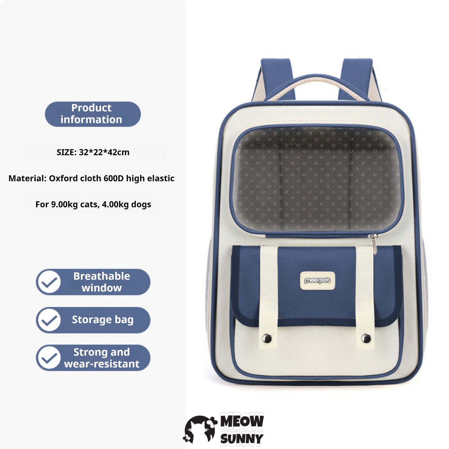 Deluxe Backpack Dog & Cat Carrier